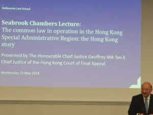 Chief Justice Geffrey Ma- Hong Kong- Melbourne Law School